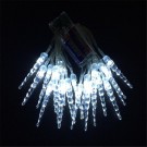 Vianočné dekoratívne osvetlenie - cencúle - 20x LED, 3m, 3xAA batérie - studená biela